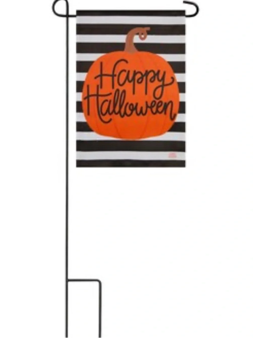 Target New Halloween Pumpkin Stripe Garden Flag - Orange, Black, White